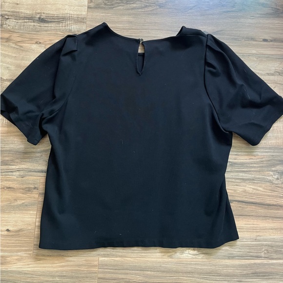 J. Crew Ponte Puff Sleeve Top Black XXL - Picture 4 of 6